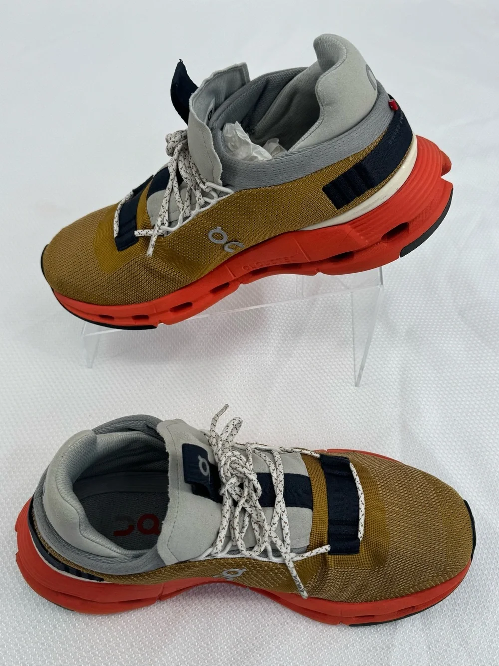On Running Men's Cloud Runner — Mustard Upper & Coral Midsole Size 9
